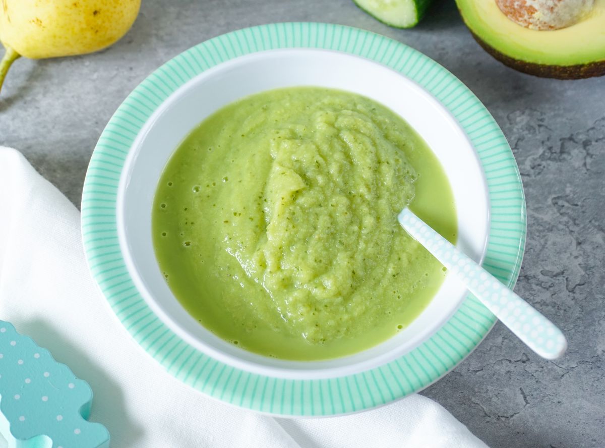 Avocado-Birnen-Brei mit Gurke