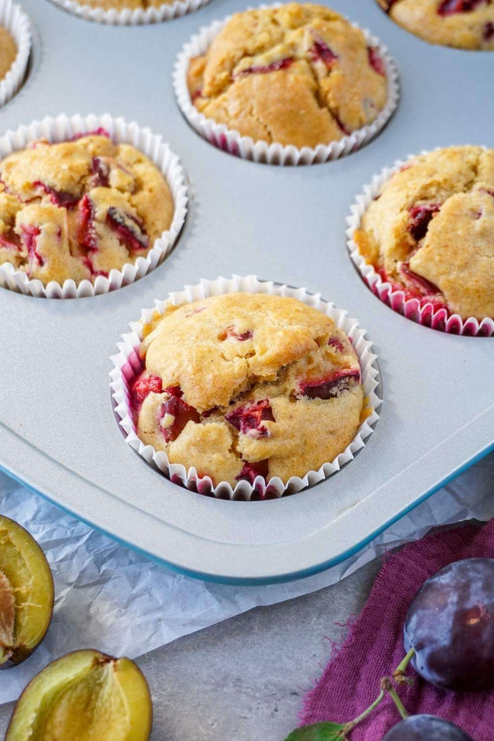 Pflaumenmuffins ohne Zucker